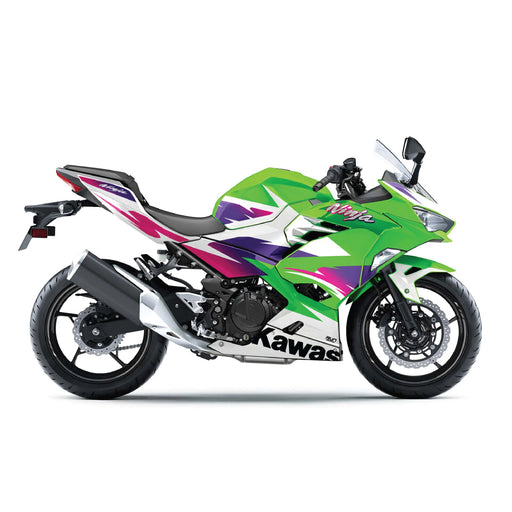 Kawasaki Ninja 400 2018-2024 Green Race Theme Graphic Kit Bikerz Kingdom