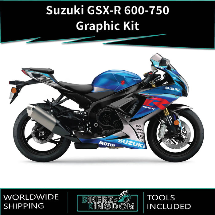 SUZUKI GSX-R 600 / 750 Graphic Kit fits GSX-R 600 2008-2024 Models Bikerz Kingdom
