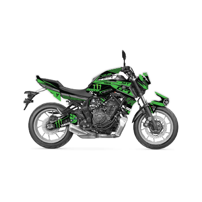 YAMAHA MT07 Graphics Kit Monster 2021 - 2024 Design MT07 Decal Set Bikerz Kingdom