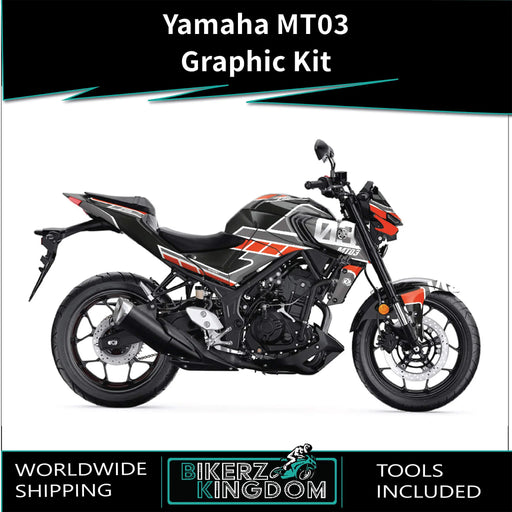YAMAHA MT03 Chequered Graphic Kit 2014-2024 Models Bikerz Kingdom