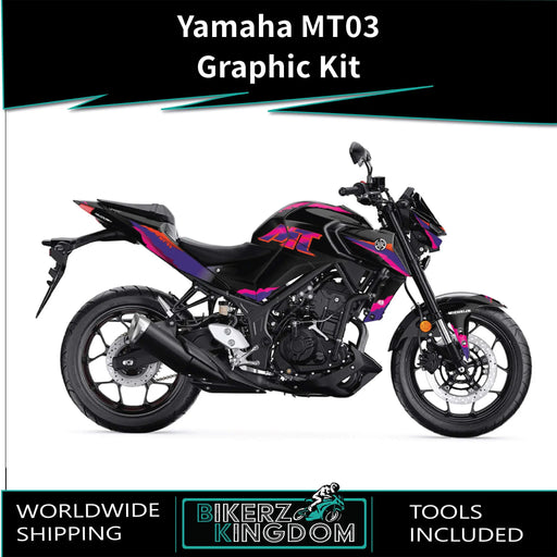 YAMAHA MT03 Vibrant Graphic Kit 2014-2024 Models Bikerz Kingdom