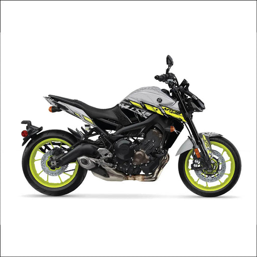 YAMAHA MT09 Graffiti Yellow Graphic Kit 2014-2024 Bikerz Kingdom