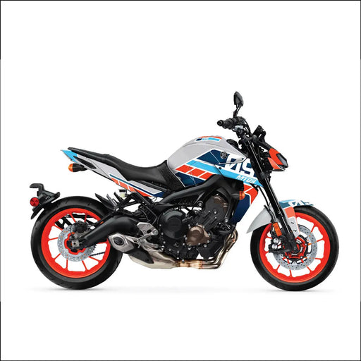 YAMAHA MT09 Orange Baby Blue Graphic Kit 2017-2020 Bikerz Kingdom