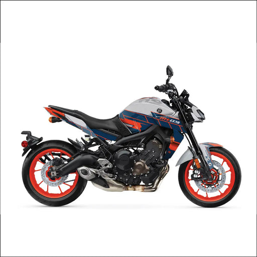 YAMAHA MT09 Orange Midnight Blue Graphic Kit 2014-2024 Bikerz Kingdom