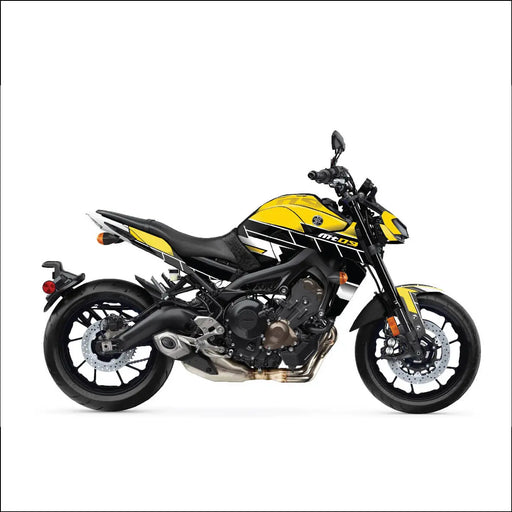 YAMAHA MT09 Black Yellow Graphic Kit 2014-2024 Bikerz Kingdom