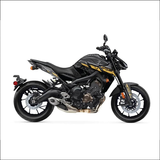 YAMAHA MT09 Black Gold Graphic Kit 2014-2024 Bikerz Kingdom