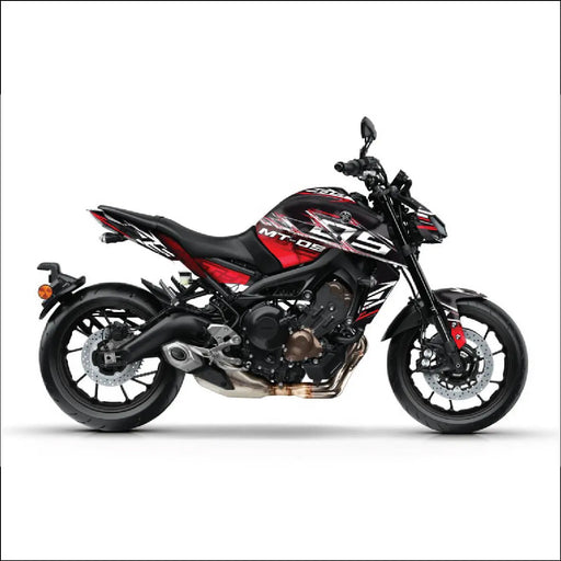 YAMAHA MT09 Red White Black Graphic Kit 2014-2024 Bikerz Kingdom