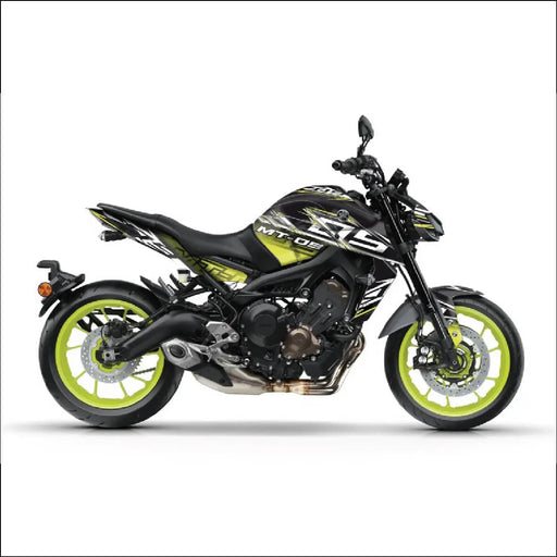 YAMAHA MT-09 Yellow and Black Graphic Kit 2014-2024 Bikerz Kingdom