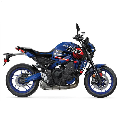YAMAHA MT-09 Red and Blue Graphic Kit 2014-2024 Models Bikerz Kingdom