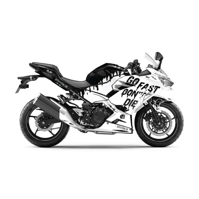 Kawasaki Ninja 400 2018-2024 Go Fast Dont Die Theme Graphic Kit Bikerz Kingdom