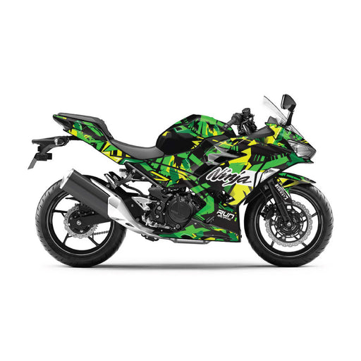 Kawasaki Ninja 400 2018-2024 Fuky Geo Shapes Theme Graphic Kit Bikerz Kingdom