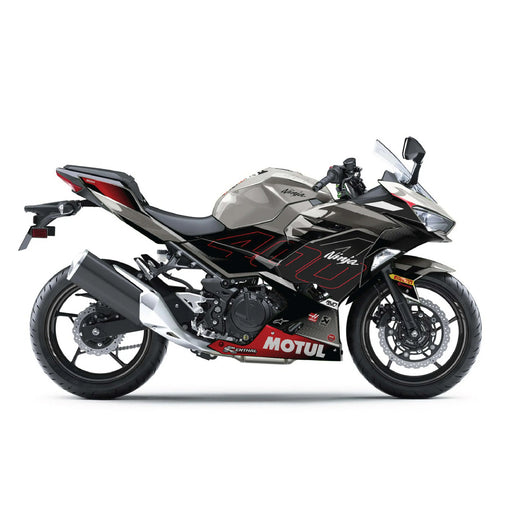 Kawasaki Ninja 400 2018-2024 Grey Race Theme Graphic Kit Bikerz Kingdom