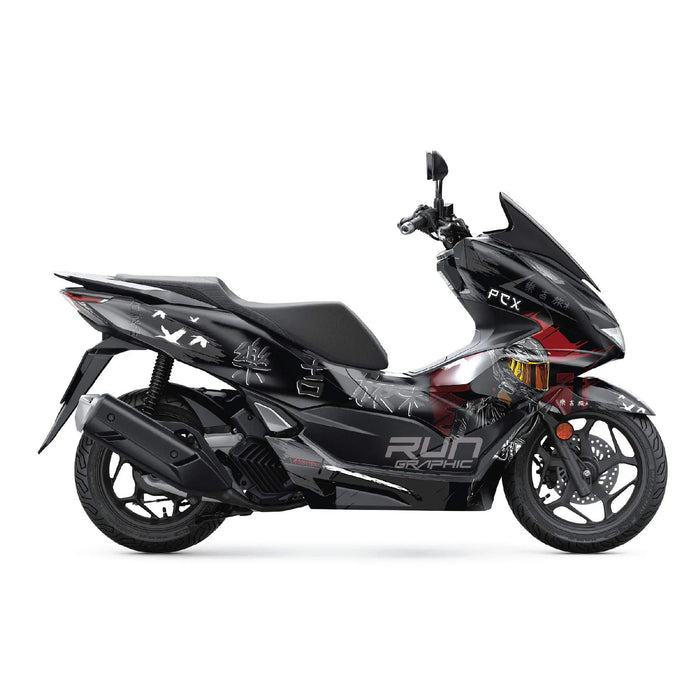 Honda PCX 125 2025 Samurai Rider Graphic Kit Full Decals Bikerz Kingdom