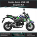 Honda Grom MSX 125 V2 2017-2020 Graphic Kit Bright Race Colours Decal Wrap Bikerz Kingdom