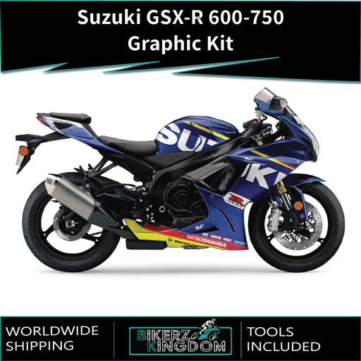 SUZUKI GSX-R 600 / 750 Graphic Kit fits GSX-R 600 2008-2024 Models Bikerz Kingdom