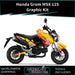 Honda Grom MSX 125 2013-2016 Graphic Kit Orange Theme Decal Wrap Bikerz Kingdom