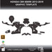 Honda CBR 600RR 2013-2019 Motorcycle 1:1 Vector Graphic Template Bikerz Kingdom