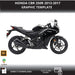 Honda CBR 250R 2013-2017 Motorcycle 1:1 Vector Graphic Template Bikerz Kingdom
