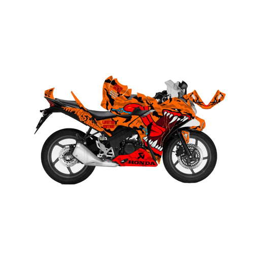Honda CBR 125 2011-2017 Asphalt Monster Theme Graphic Kit Bikerz Kingdom