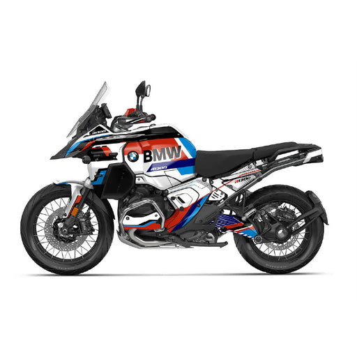 BMW GS 1300 2024 Adventure Graphics Kit Red White Colours Decal Set Bikerz Kingdom