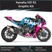 Yamaha YZF R1 Blue Pink Graphic Kit 2020-2024 Models Bikerz Kingdom