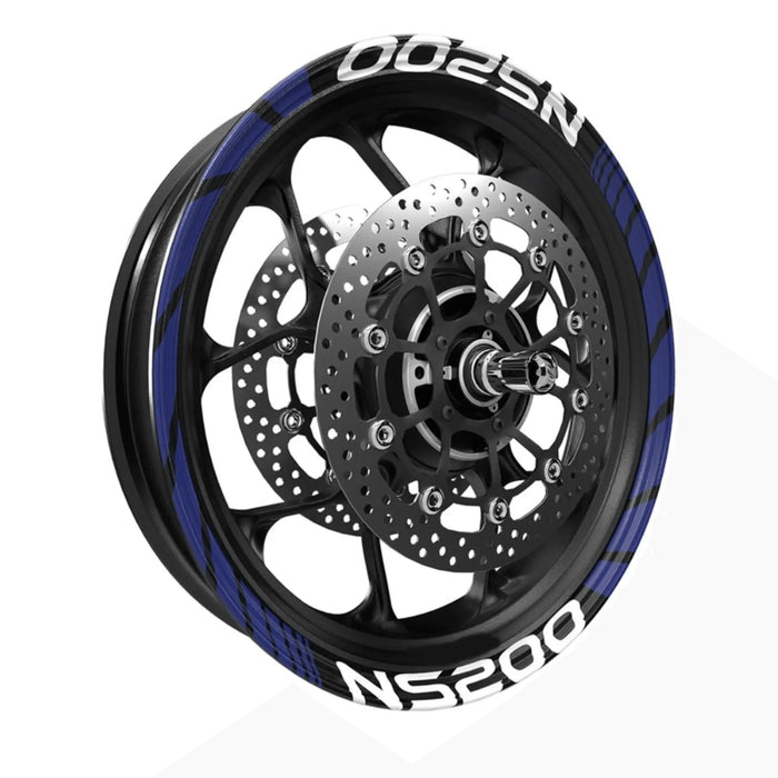 High Quality Bajaj Pulsar NS200 17 inch Motorcycle Vibrant Wheel Rim Stickers Bikerz Kingdom