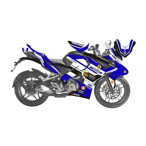 Bajaj Pulsar RS200 Ferrari Graphic Kit Decal Wrap Sticker Set Bikerz Kingdom