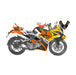 Bajaj Pulsar 2015 - 2022 RS200 Orange & Yellow Road Bull Graphic Kit Decal Wrap Sticker Set Bikerz Kingdom