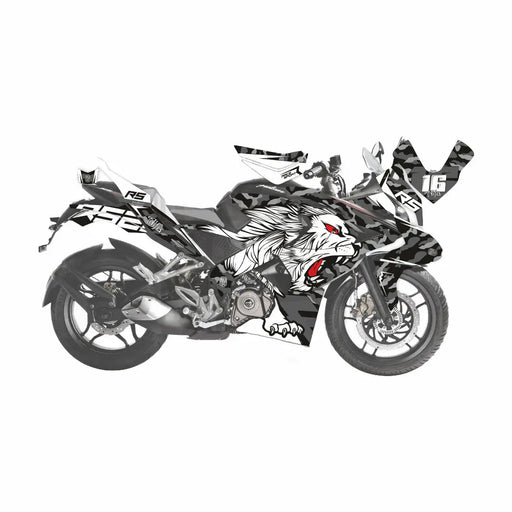 Bajaj Pulsar 2015 - 2022 RS200 Camouflage Tiger Sticker Kit Decal Wrap Set Bikerz Kingdom