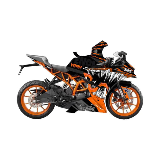 KTM Orange Venom Graphic Sticker Decal Wrap Kit Fits 125 200 250 390 2014 to 2021 Bikerz Kingdom